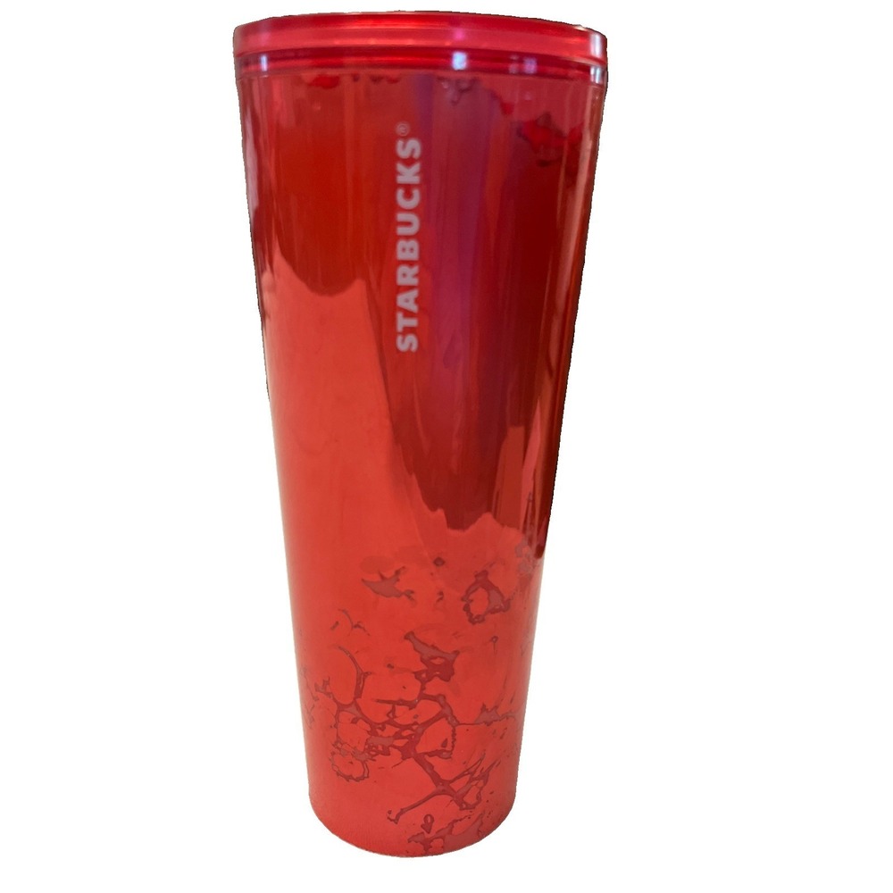 Starbucks Valentines Day 2022 Limited Edition Hearts Dome Tumbler Red No Straw